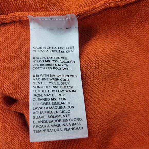 Chicos Knit Tank Top Womens Large Orange Sleeveless Pullover Casual Bright - Picture 8 of 10